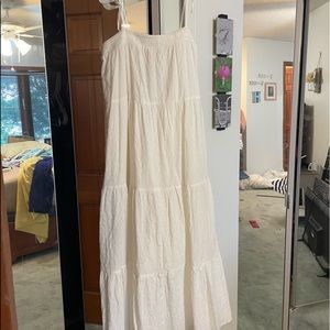 Soft white Petite Large boho dress. Express brand. NWT So beautiful.Fits like XL